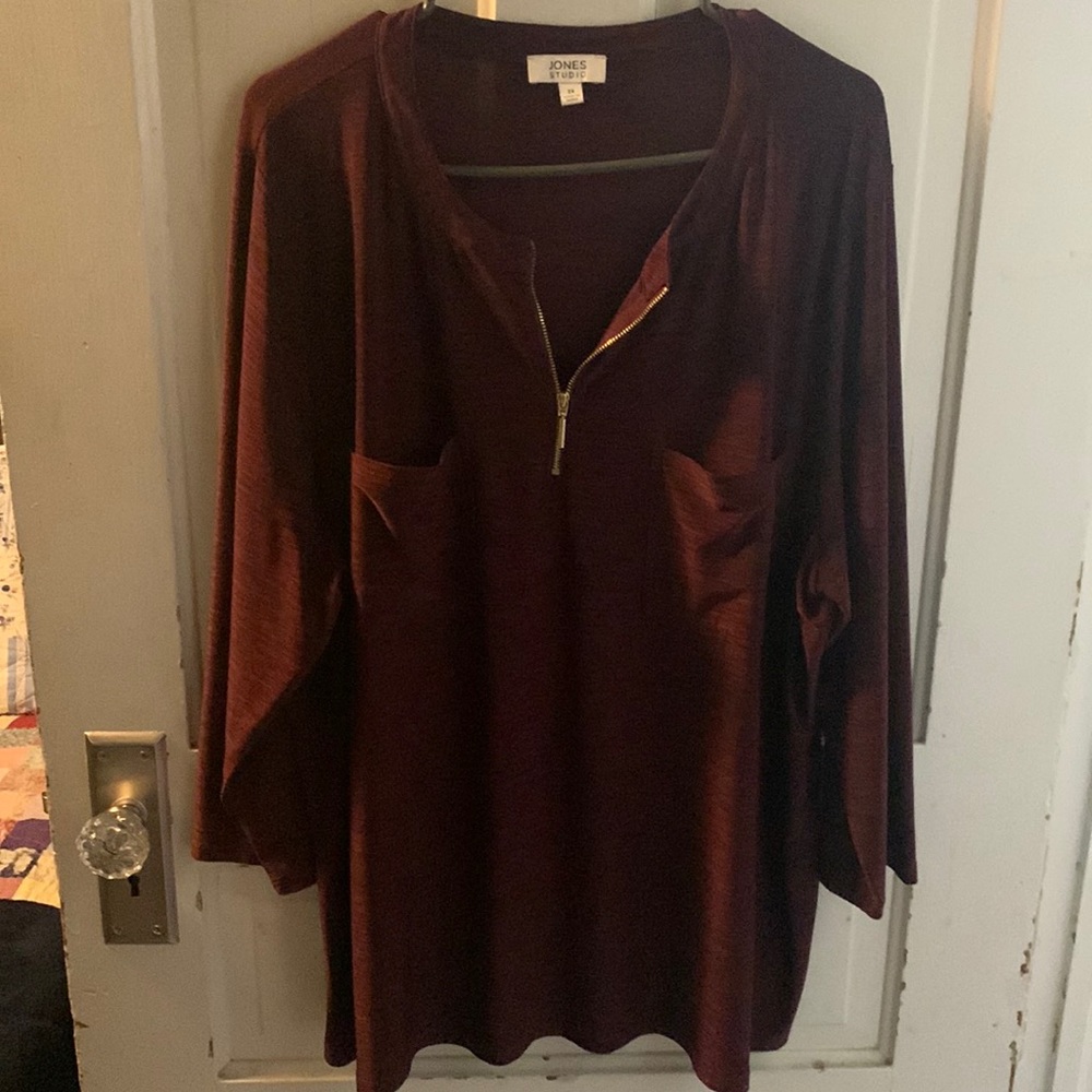 Burgundy blouse